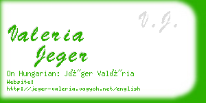 valeria jeger business card